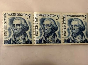 3 George Washington 5 Cent Blue United States Postage Stamp. Unused N Attached - Picture 1 of 3