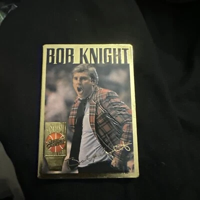 1994-95 Action Packed Basketball Hall of Fame - Gold #12G Bob Knight (RC) - Image 1 of 2