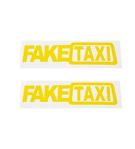 Adesivi Fake Taxi Colore Giallo 3,5 x 15 cm 2 Pezzi - Foto 1 di 6
