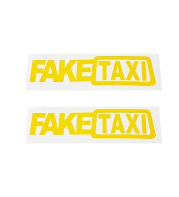 Adesivi Fake Taxi Colore Giallo 3,5 x 15 cm 2 Pezzi - Immagine 1 di 4