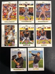 2007 Topps Opening Day Toronto Blue Jays Team Set 8 Cards - Picture 1 of 1