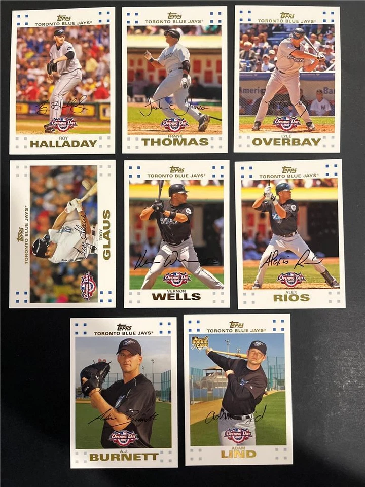 2007 Topps Opening Day Toronto Blue Jays Team Set 8 Cards - Image 1 of 1