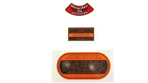 Juego de calcomanías de motor de 6 y 8 cilindros para Chrysler DeSoto 1937-1954 - Imagen 1 de 6
