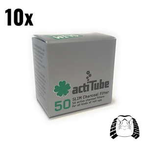 actiTube Slim 500 Aktivkohlefilter | 7 mm | 10 x 50 Stück | Display Box - Bild 1 von 4
