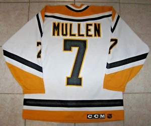 VINTAGE #7 Joe MULLEN Pittsburgh PENGUINS Authentic ON-ICE CCM Jersey, Men's 48 - Picture 1 of 4