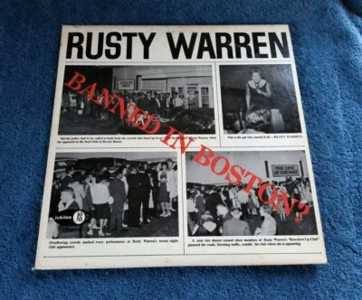 RUSTY WARREN Banned In Boston LP 1963 Jubilee Records Party Record Foto 1 de 4