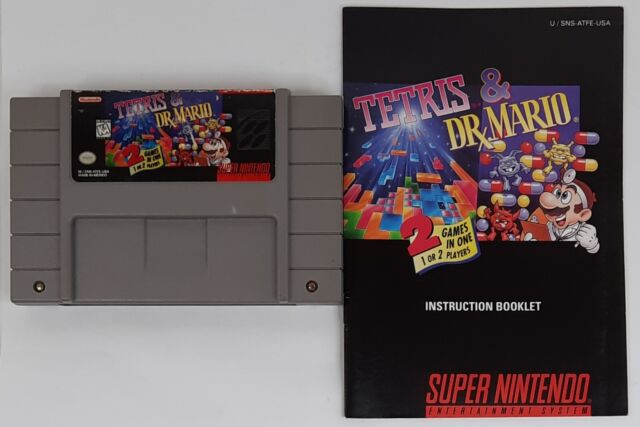  Tetris & Dr. Mario - 2 Game Cartridge : Video Games