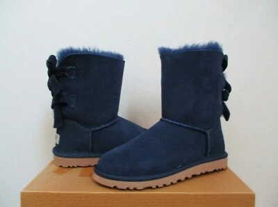 UGG Australia BAILEY бант CORDUROY загрузки 5US PEACOAT темно-синий замши новый с ярлыками $200 Рекомендуемая розничная цена производителя - Изображение 1 из 4