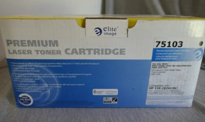 NEW Elite Image Remanufactured HP 13X Q2613X Ink Toner Cartridge Black LJ 1300 - Image 1 of 4