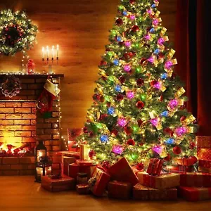 16.4FT 50 LED Christmas Ribbon Lights Layer Fairy Lights 2024 Xmas Tree Decor - Picture 1 of 13