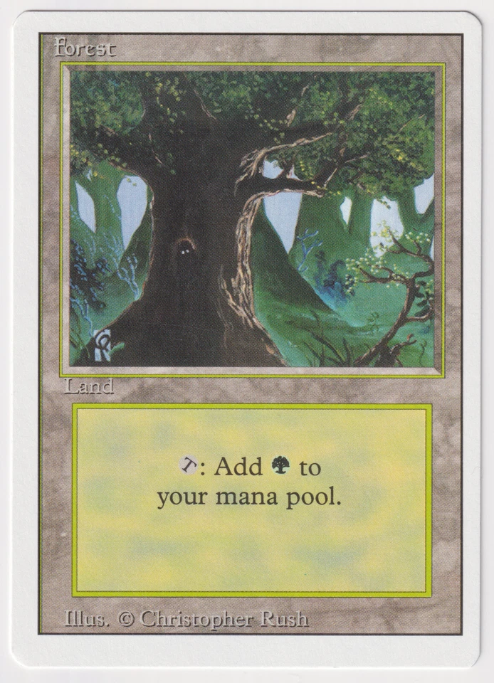 Forest (Eyes) Proof LP Revised Edition Artist Christopher Rush 1994 MTG Magic AP - Image 1 of 2
