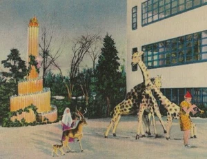 Vintage Postcard Calart Building 1946 Christmas Scene Providence Rhode Island RI - Picture 1 of 3