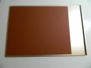 Aluminum Mouse Pad With Brown PU Leather Gold Tone Non Slip Acrylic Base - Picture 1 of 1