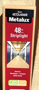 NIB Metalux 2-Light Linear LED Ceiling Strip Light White 6400Lm 4ft 4ST2L4040R - Picture 1 of 3