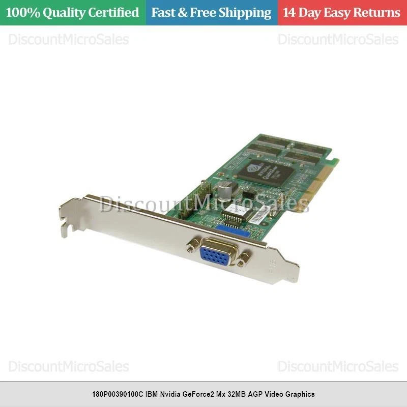 180P00390100C IBM Nvidia GeForce2 Mx 32MB AGP Video Graphics - Image 1 of 1