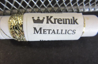 Kreinik Metallic #002HL Gold Hi-Lustre Blending Filament 50M Thread - Image 1 of 4