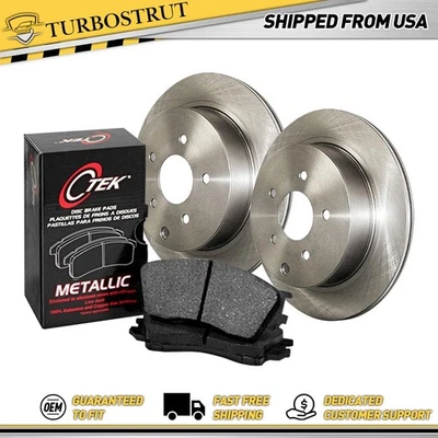 Rear New Brake Pads and Rotors Kit For 1997 1998 2000-2004 Mitsubishi Diamante - Image 1 of 4