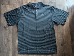 Byron Nelson Men's Eleven Straight Golf Polo Shirt XXL Striped Black/White/Blue - Picture 1 of 13