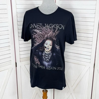 Camiseta Feminina Janet Jackson Together Again 2023 Tour Preta Média Manga Curta - Imagem 1 de 4