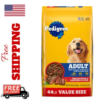 44 lbs. Pedigree Complete Nutrition Grilled Steak Vegetable Dry Adults Dog Food - Image 1 of 4