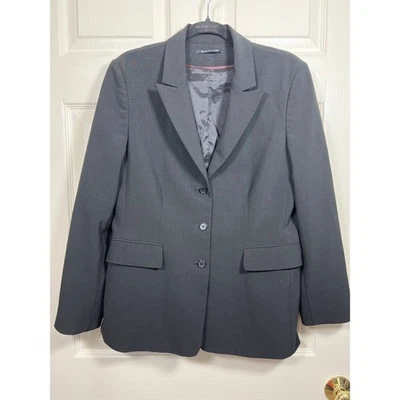 Elie Tahari Black Made in Korea 3 Button Blazer Work Career Business size 10 - Image 1 of 4