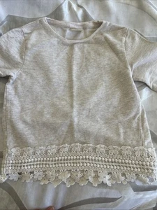 Zara kids shirt casual/embroider collection beige cotton size 4-5yo - Picture 1 of 3