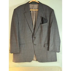 Lauren Ralph Lauren Wool Blazer 50R Gray Plaid Sport Coat Made in Canada - Picture 1 of 17