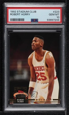 1992-93 Topps Stadium Club Robert Horry #223 PSA 10 GEM MT Rookie RC Foto 1 de 2