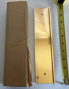 10 Name Plates Brushed Satin Brass 10” X 2.25” Door Desk No Screws New - Picture 1 of 7