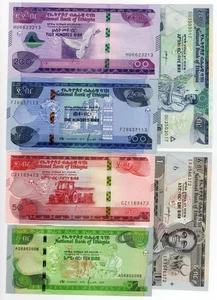Ethiopia, 1,5,10,50,100,200-BIRR , set 6 notes  2006-2023 UNC - Picture 1 of 2