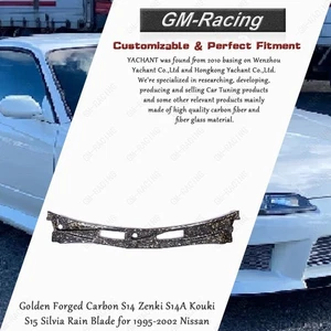 Golden Forged Carbon S14 Zenki S14A Kouki S15 Silvia Rain Blade for 95-02 Nissan - Picture 1 of 23
