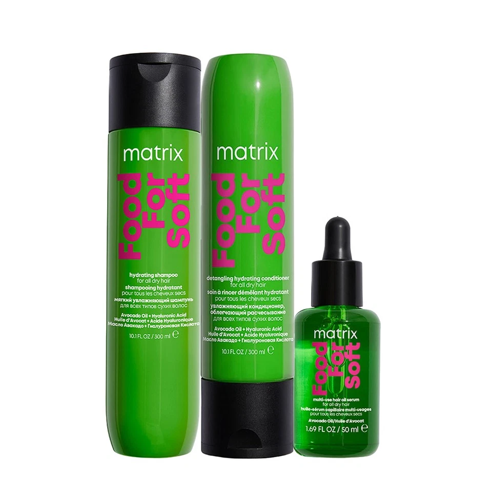 Matrix Haircare Food For Soft Shampoo 300ml Conditioner 300ml Oil 50ml - Imagen 1 de 1