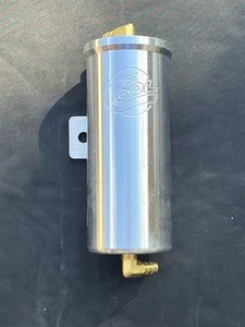 Be cool, Coolant Overflow/recovery Catch Can . Polished Aluminum 3/8in In/out - Picture 1 of 4