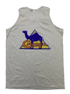 Vintage Camel Shirt Mens Extra Large White Tank Top Cigarette Promo 90s USA - Picture 1 of 7