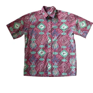 Rare Vintage 1990 Reyn Spooner Mele Kalikimaka L Aloha Christmas Nene Bird Shirt L - Bild 1 von 8