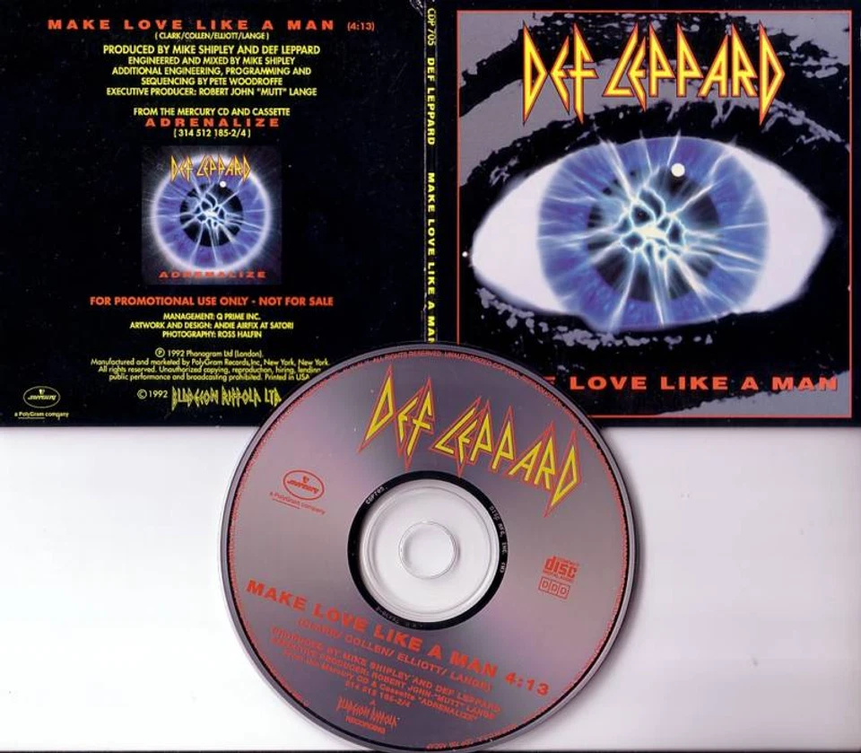 DEF LEPPARD Make Love Like Man Gatefold PROMO CD Single Foto 1 de 1