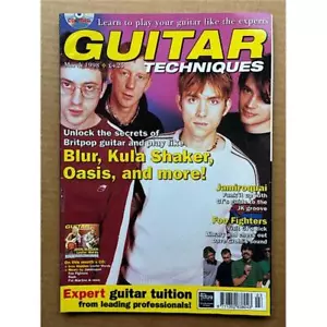 BLUR GUITAR TECHNIQUES MAGAZINE MARCH 1998 - BLUR COVER WITH MORE INSIDE + foo f - Picture 1 of 1