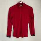 Icebreaker Merino Wool Sport 320 Half Zip Red Pullover Top (Size Small)