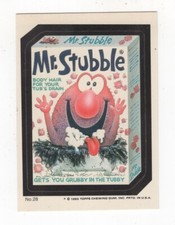 1985 TOPPS WACKY PACKAGES - MR. STUBBLE #28