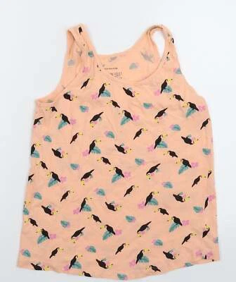 Primark Womens Orange Cotton Blend Tank Size 10 - Image 1 of 4