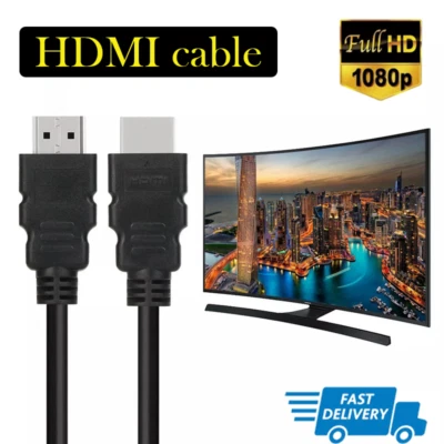 NEW HIGH SPEED HDMI Cable 1.4V 3D HD 1080P CCTV Laptop Connection line Cable Lot - Image 1 of 4