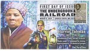 24-080, 2024, The Underground Railroad, First Day Cover, Pictorial Postmark, Har