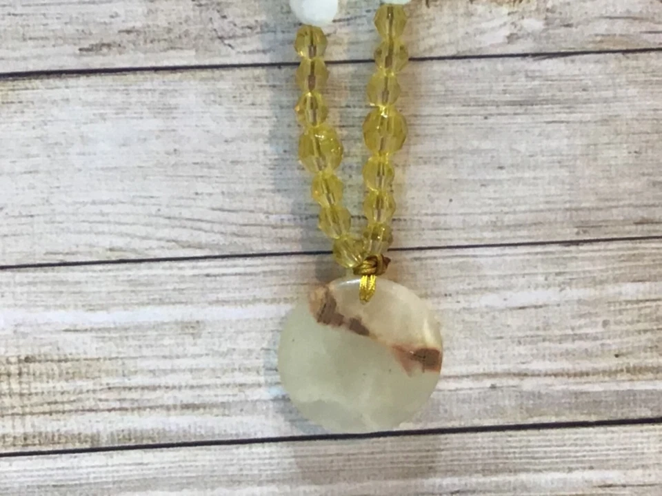 Collar italiano con cuentas de piedras preciosas "Onyx" (20-24” lazo continuo)` #561FM Foto 1 de 1