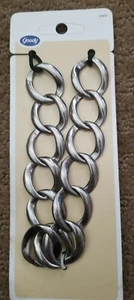 NEW Goody Rebecca Hair Headband Silver Pewter  Interlocking  Metal Loop Rings  - Picture 1 of 6