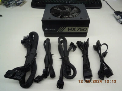 Corsair HX750 750Watts 80 Plus Platinum AC Power Supply | RPS0074 | CP-9020137 - Image 1 of 4
