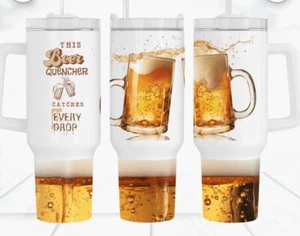 40 oz Tumbler with Handle Lid and Straw,Stainless Steel Great For Gifts - Picture 1 of 5