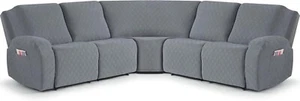 VANSOFY Extra Large Reclining Sectional Couch Cover, Washable 5-Piece Sofa cover - Picture 1 of 6