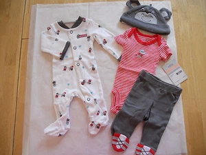 CARTER'S 4 Piece MULTICOLOR BOYS OUTFIT LAYETTE SET DADDY'S ALLSTAR NWT SO CUTE! - Picture 1 of 5
