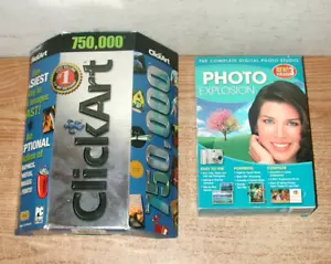 NOVA DEVELOPMENT PHOTO EXPLOSION 3 AND BRODERBUND CLICKART 750,000 SOFTWARE - Picture 1 of 9