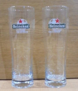 HEINEKEN BEER EURO 2020 ADVERTISIGN SET OF TWO GLASSES 0.25LT - Picture 1 of 10